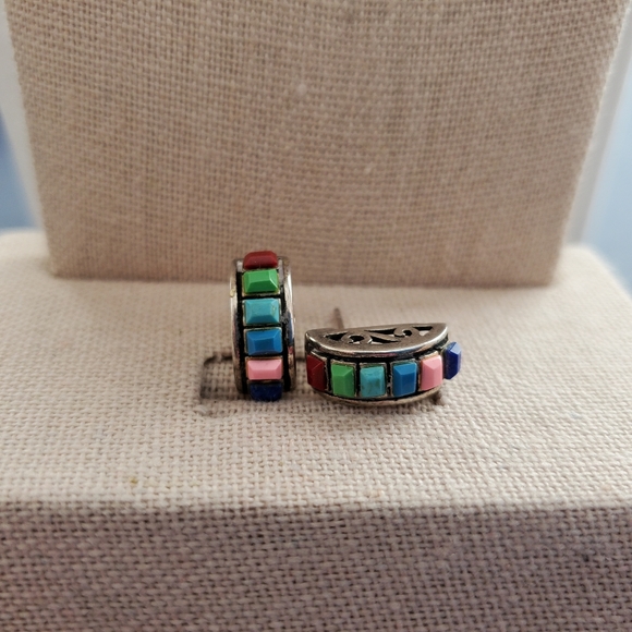 Silpada Multigemstone Post Earrings (Rare) - Picture 11 of 15